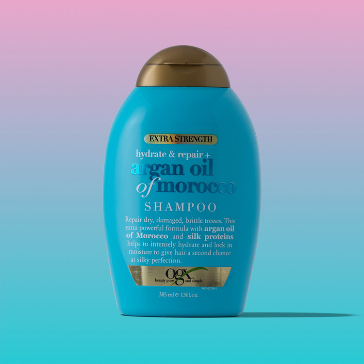 شامپو تقویت کننده مو او جی ایکس مدل Extra Strength Argan Oil حجم 385 میلی لیتر