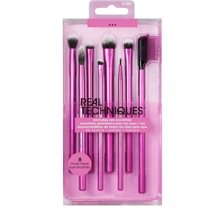 ست براش آرایش چشم 8 عددی ریل تکنیک مدل everyday eye essentials