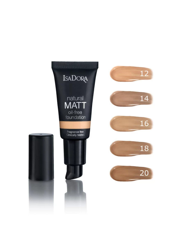 کرم پودر ایزادورا مدل Natural Matt oil free شماره 12