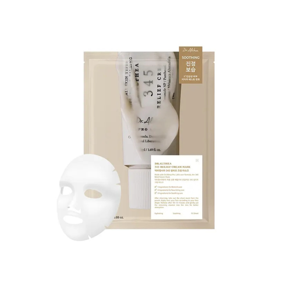 ماسک ورقه‌ای Dr.Althea 345 Relief Cream Mask  ( بسته 4 عددی )