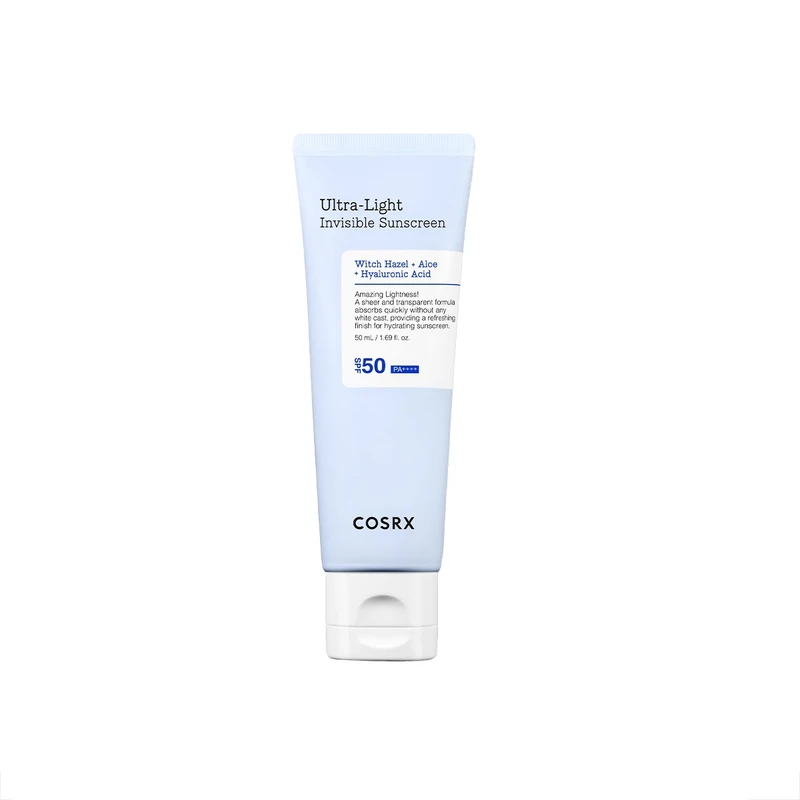 کرم ضدآفتاب بي رنگ دست و صورت کوزارکس SPF 50 مدل Ultra-Light محافظ UVA و UVB مناسب برای انواع پوست حجم 50 ميلی ليتر