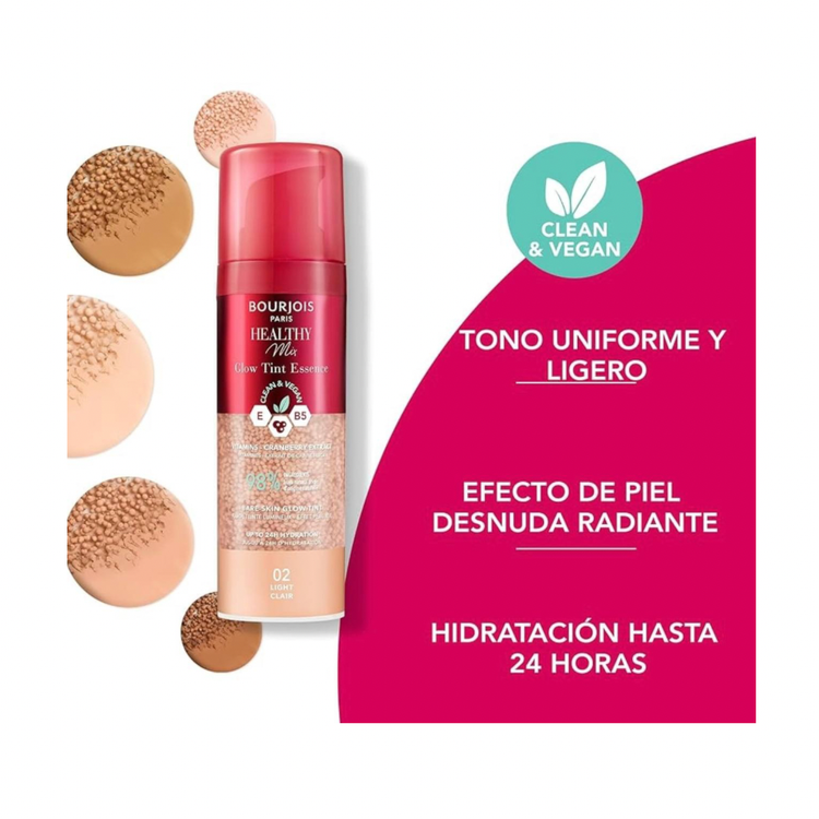 کرم پودر تینت بورژوا Healthy Mix Glow Tint Essence رنگ 20 LIGHT