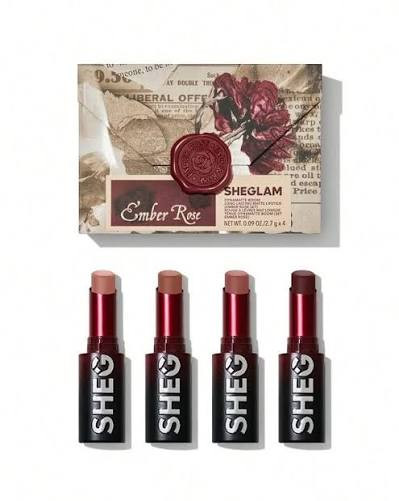 پک رژلب جامد مات شیگلم SHEGLAM مدل Ember Rose Set